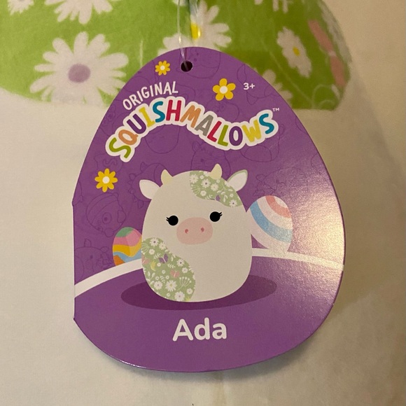 Ada the Green Floral Print Cow Squishmallows  NWT 8" - Picture 2 of 4